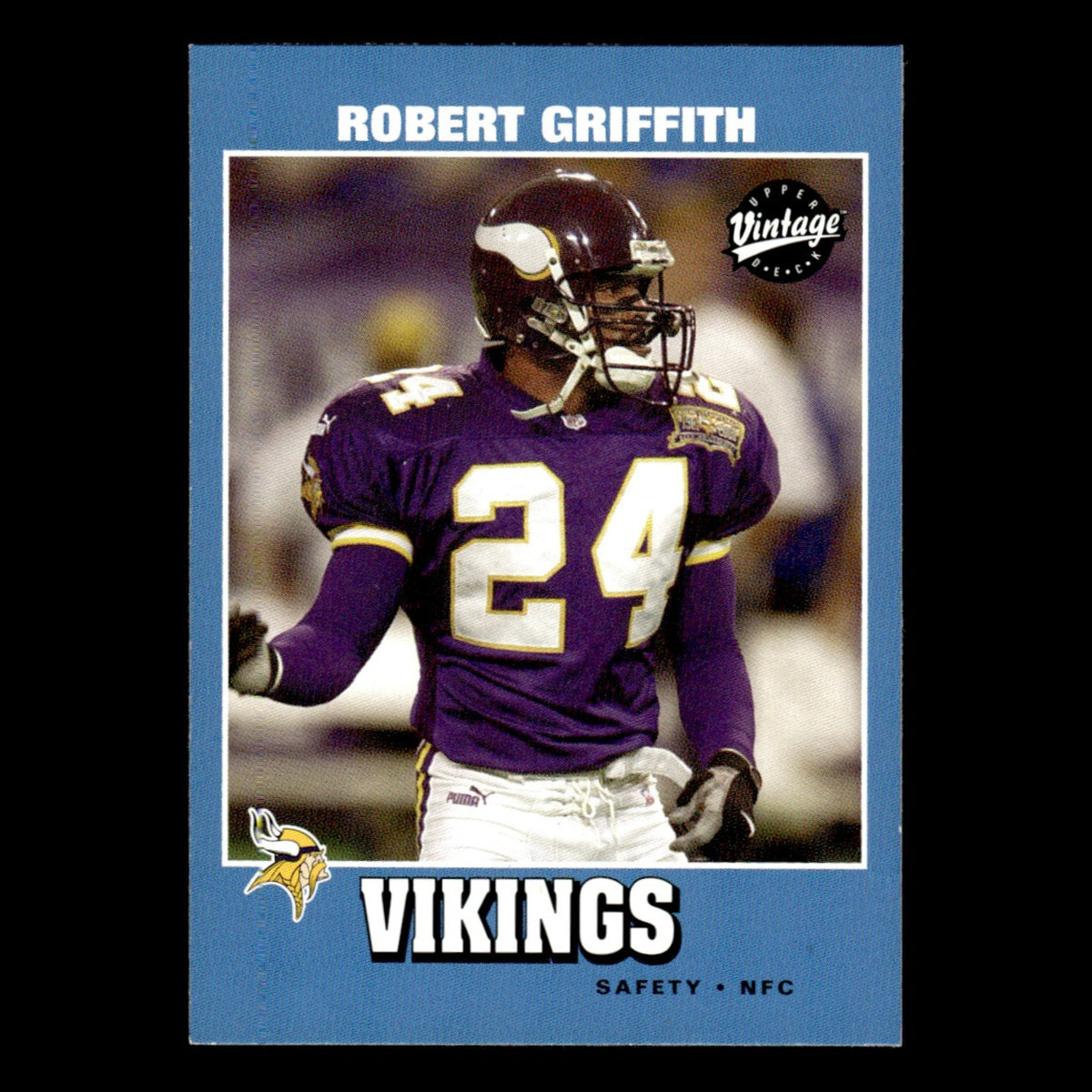 Robert Griffith #95 2001 Upper Deck Vintage Minnesota Vikings Football Card NFL