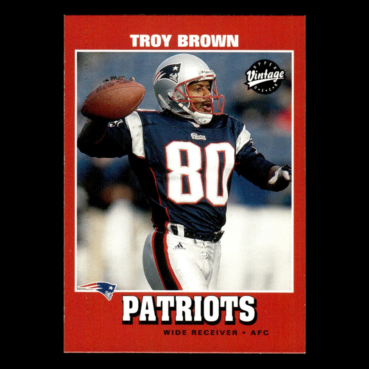 Troy Brown #101 2001 Upper Deck Vintage New England Patriots Football Card NFL
