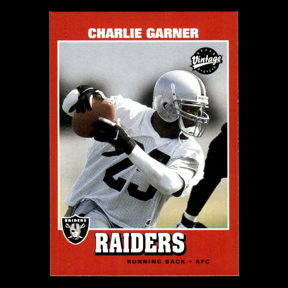 Charlie Garner #124 2001 Upper Deck Vintage Oakland Raiders Football Card NFL NM
