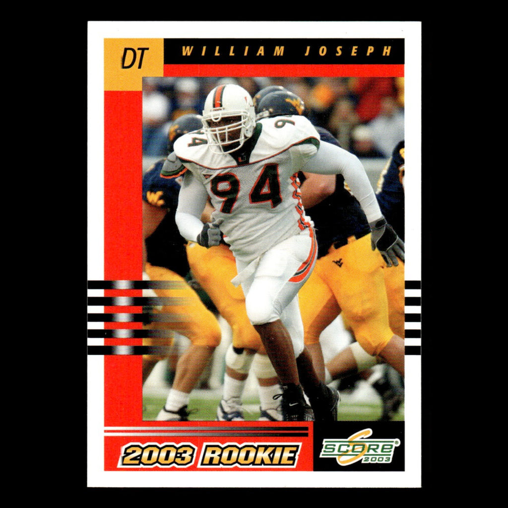 William Joseph Rookie #319 2003 Score New York Giants Football Card NFL NM