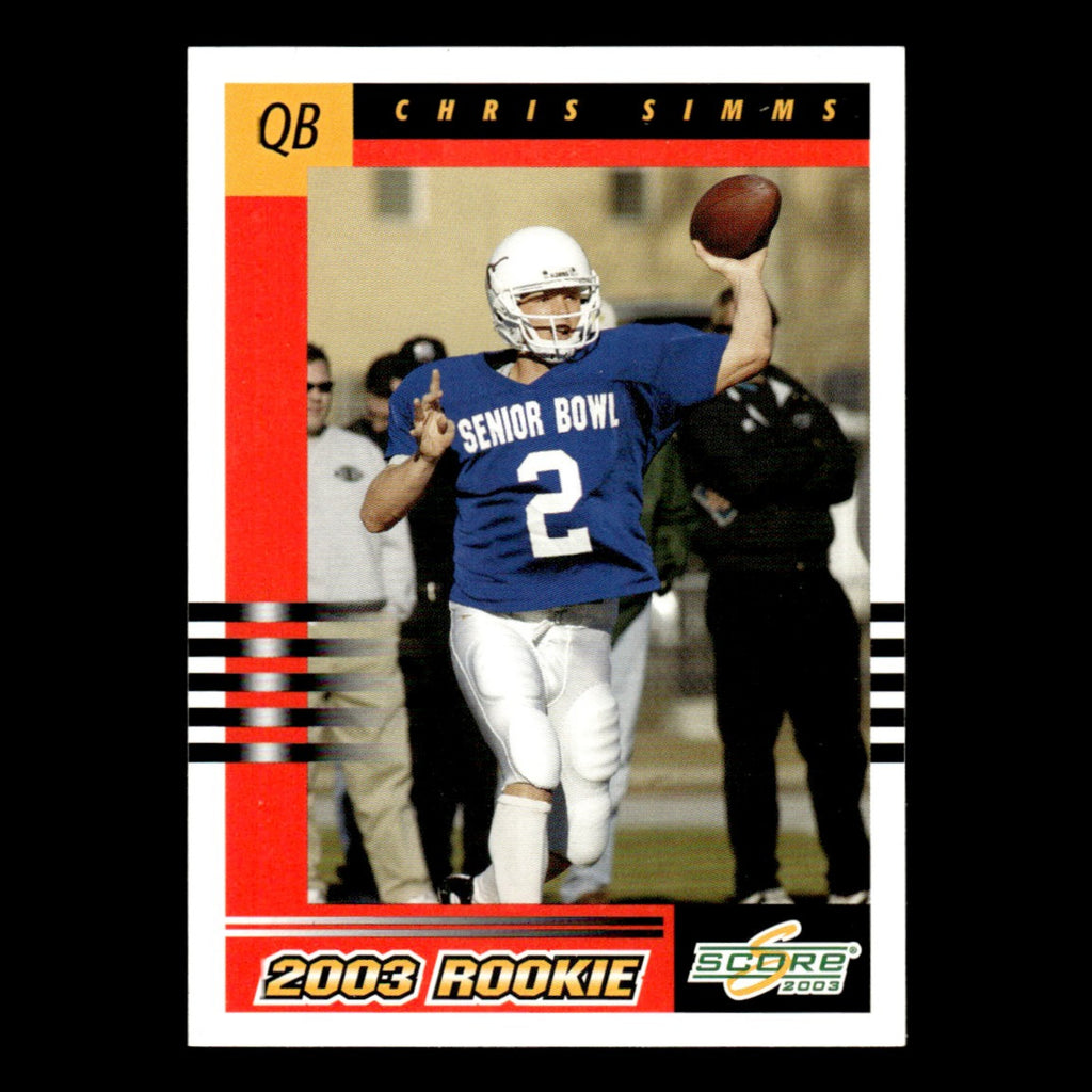 Chris Simms Rookie #279 2003 Score Tampa Bay Buccaneers Football Card NFL NM