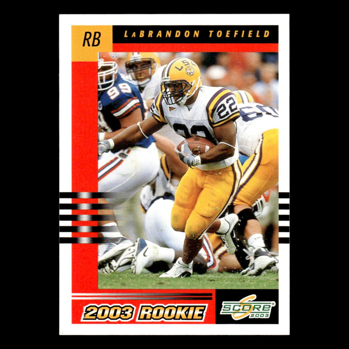 LaBrandon Toefield Rookie #293 2003 Score Jacksonville Jaguars Football Card NFL