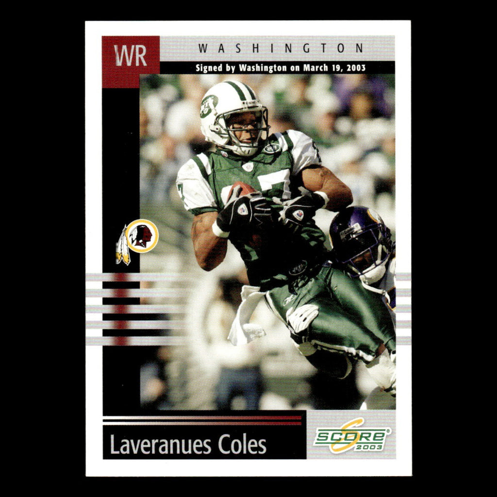 Laveranues Coles #93 2003 Score Washington Redskins Football Card NFL NM