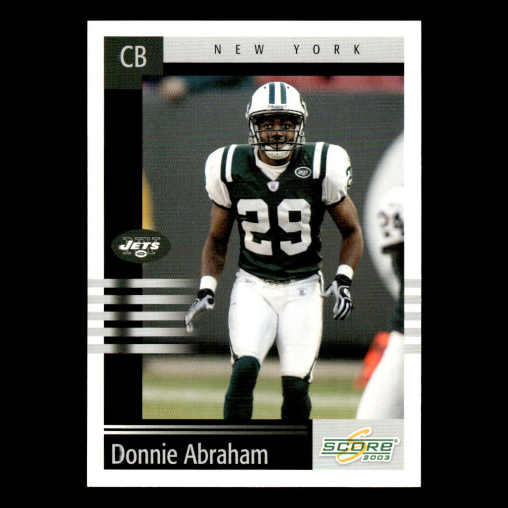 Donnie Abraham #90 2003 Score New York Jets Football Card NFL NM