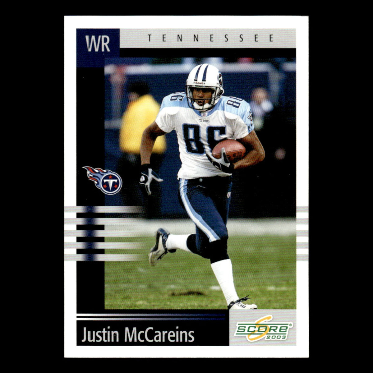 Justin McCareins #137 2003 Score Tennessee Titans Football Card NFL NM