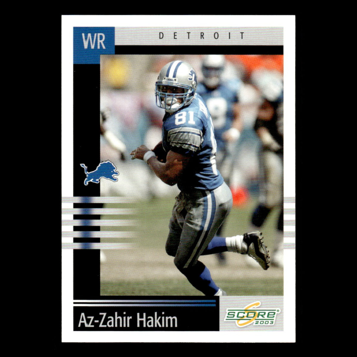 Az-Zahir Hakim #185 2003 Score Detroit Lions Football Card NFL NM