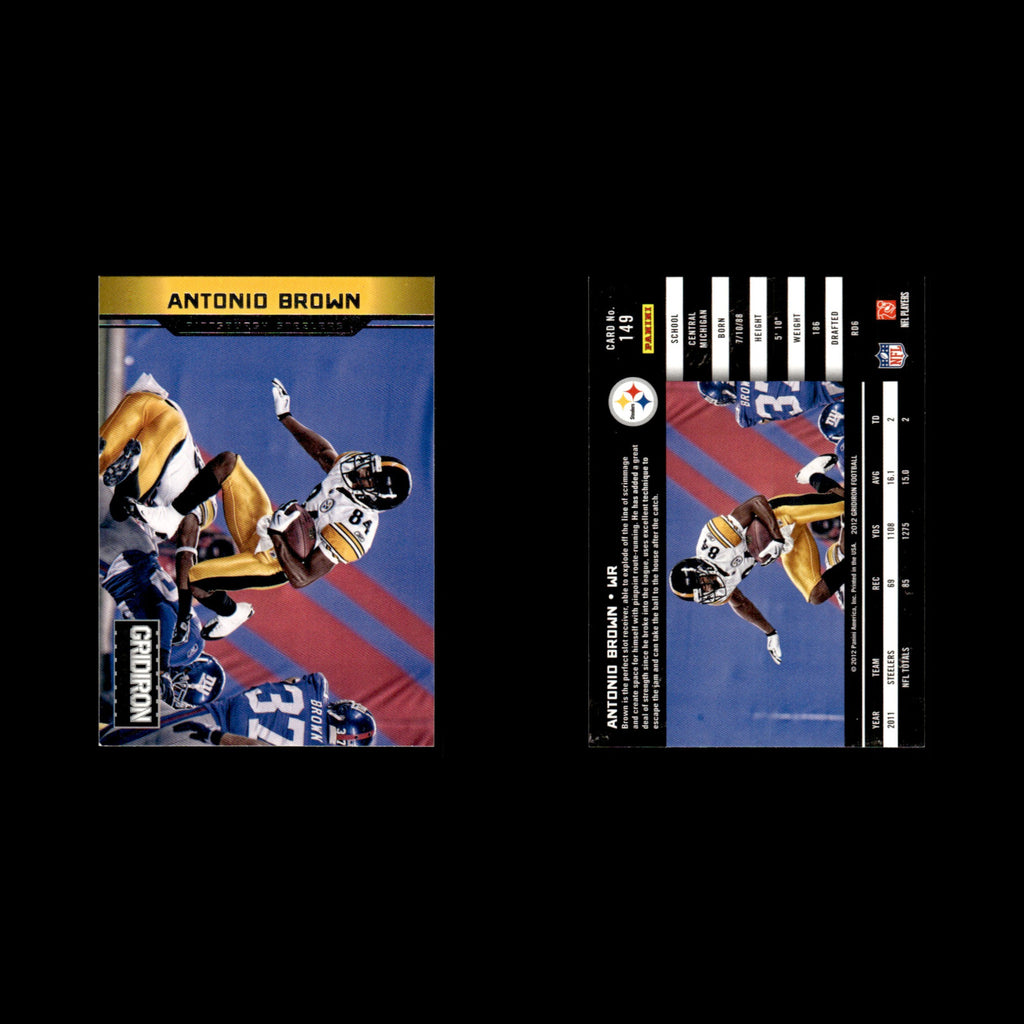 Antonio Brown #149 2012 Panini Gridiron Pittsburgh Steelers Football Card NFL NM