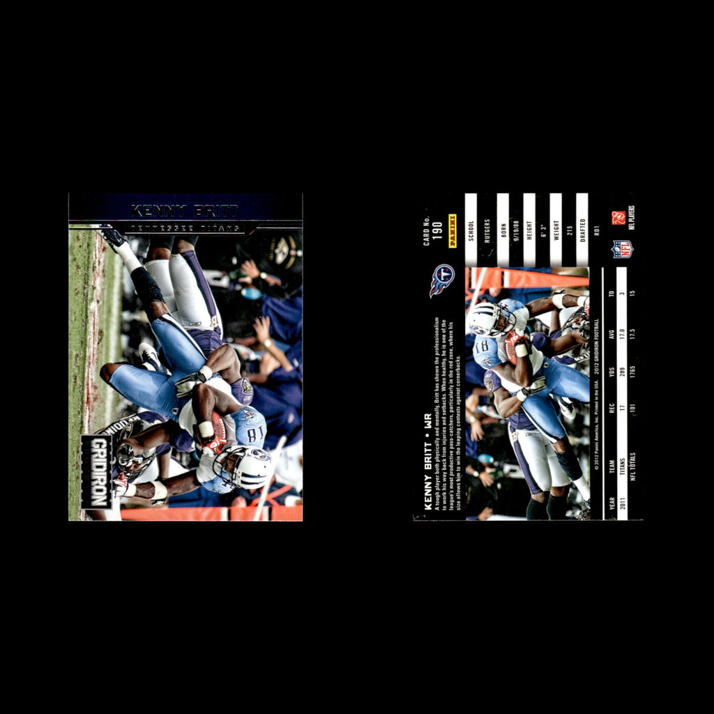 Kenny Britt #190 2012 Panini Gridiron Tennessee Titans Football Card NFL NM