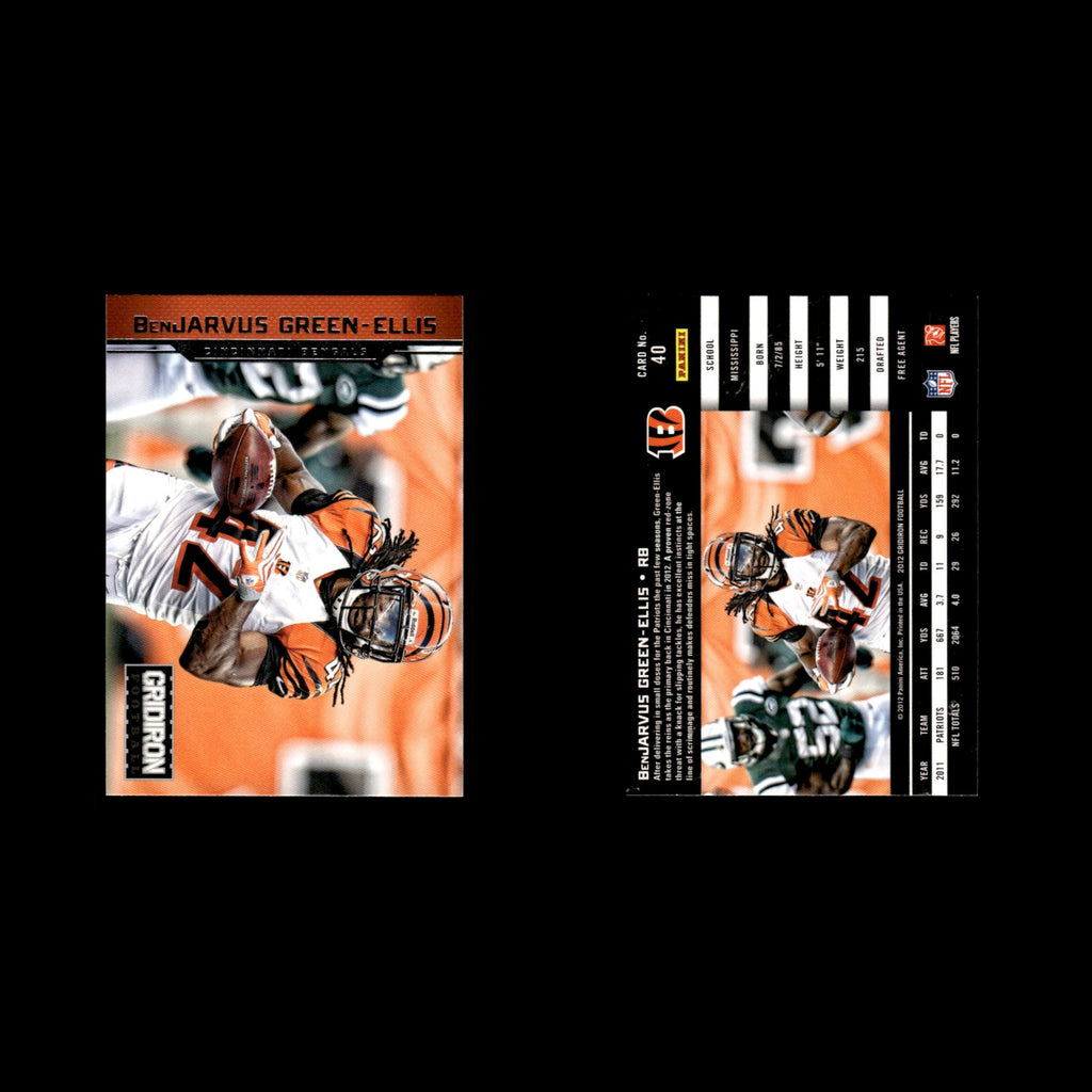 BenJarvus Green-Ellis #40 2012 Panini Gridiron Cincinnati Bengals Football Card