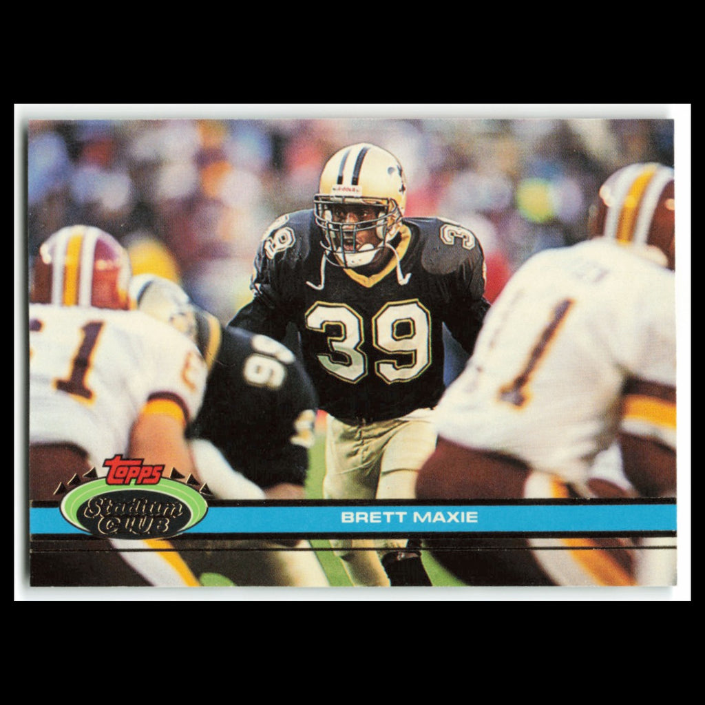 Brett Maxie Rookie #160 1991 Topps Stadium Club New Orleans Saints Football Card