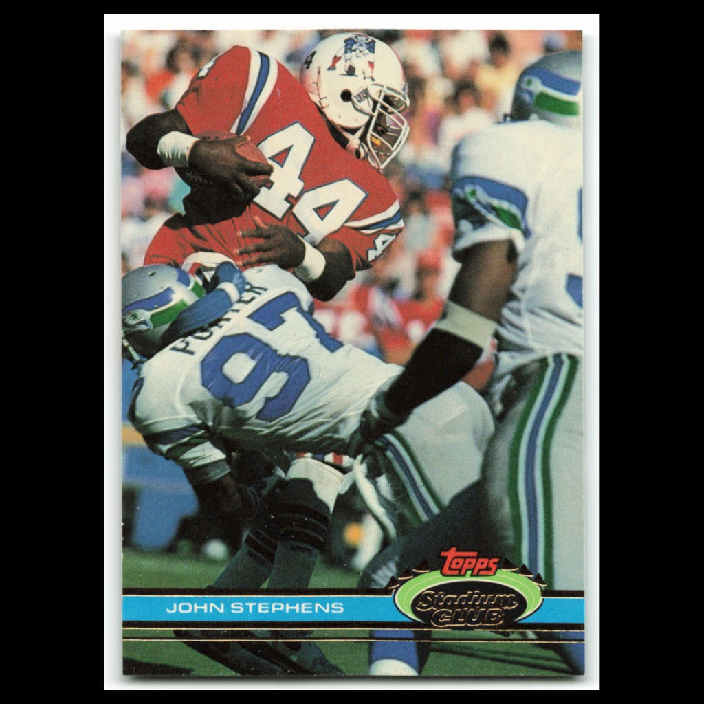 John Stephens #156 1991 Topps Stadium Club New England Patriots Football Card NM