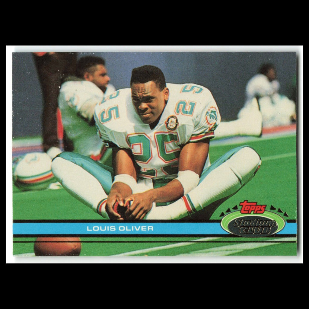 Louis Oliver #90 1991 Topps Stadium Club Miami Dolphins Football Card NFL NM