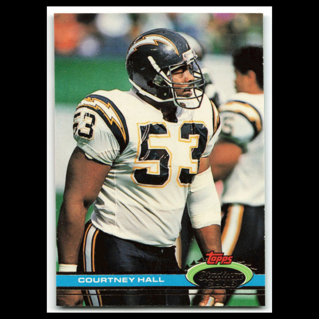 Courtney Hall #260 1991 Topps Stadium Club San Diego Chargers Football Card NFL