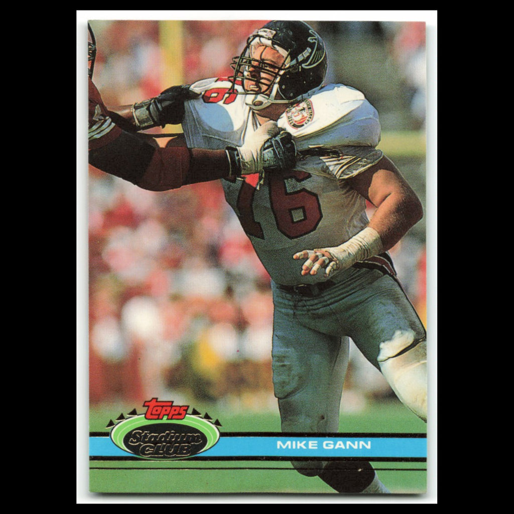 Mike Gann #318 1991 Topps Stadium Club Atlanta Falcons Football Card NFL NM