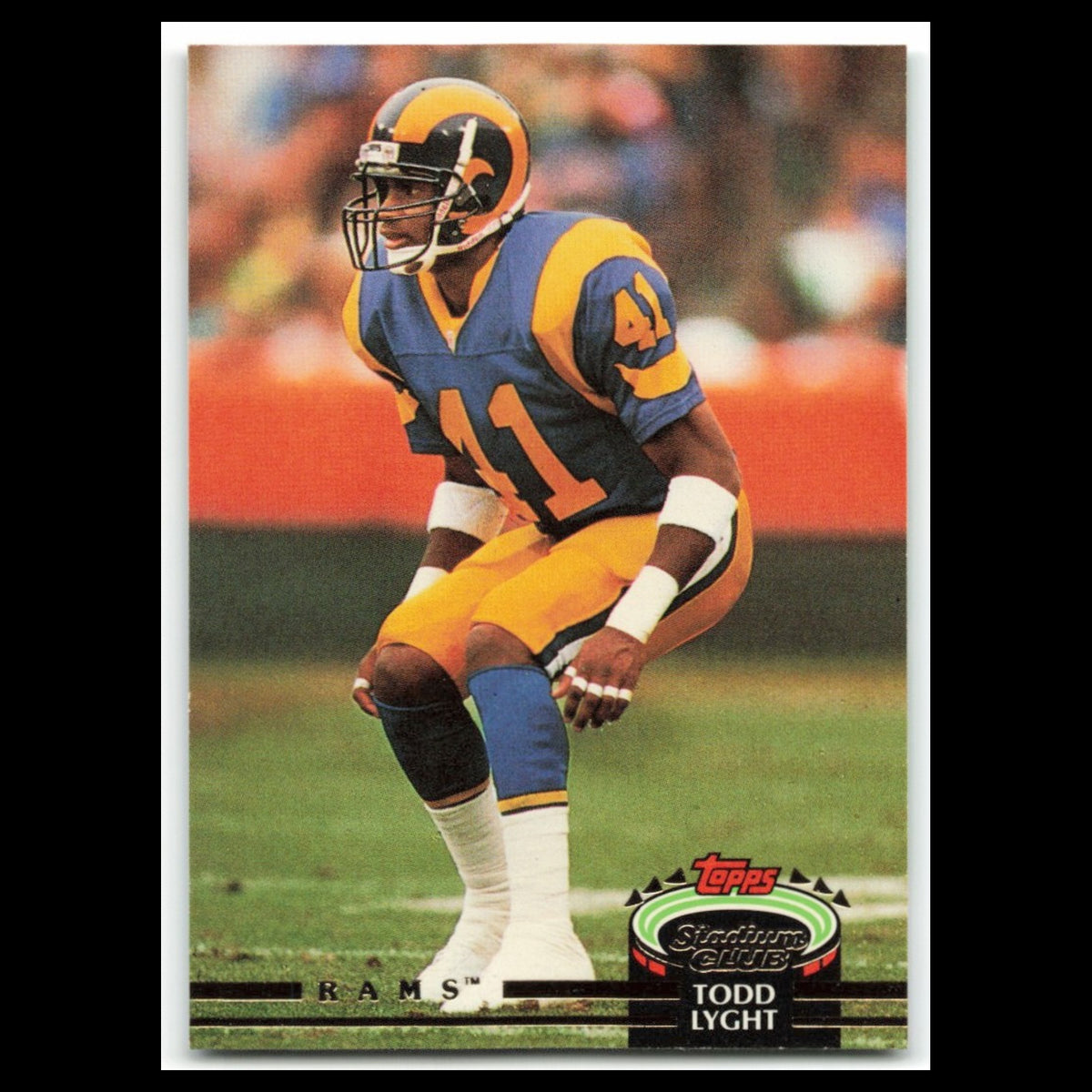 Todd Lyght #250 1992 Topps Stadium Club Los Angeles Rams Football Card NFL NM