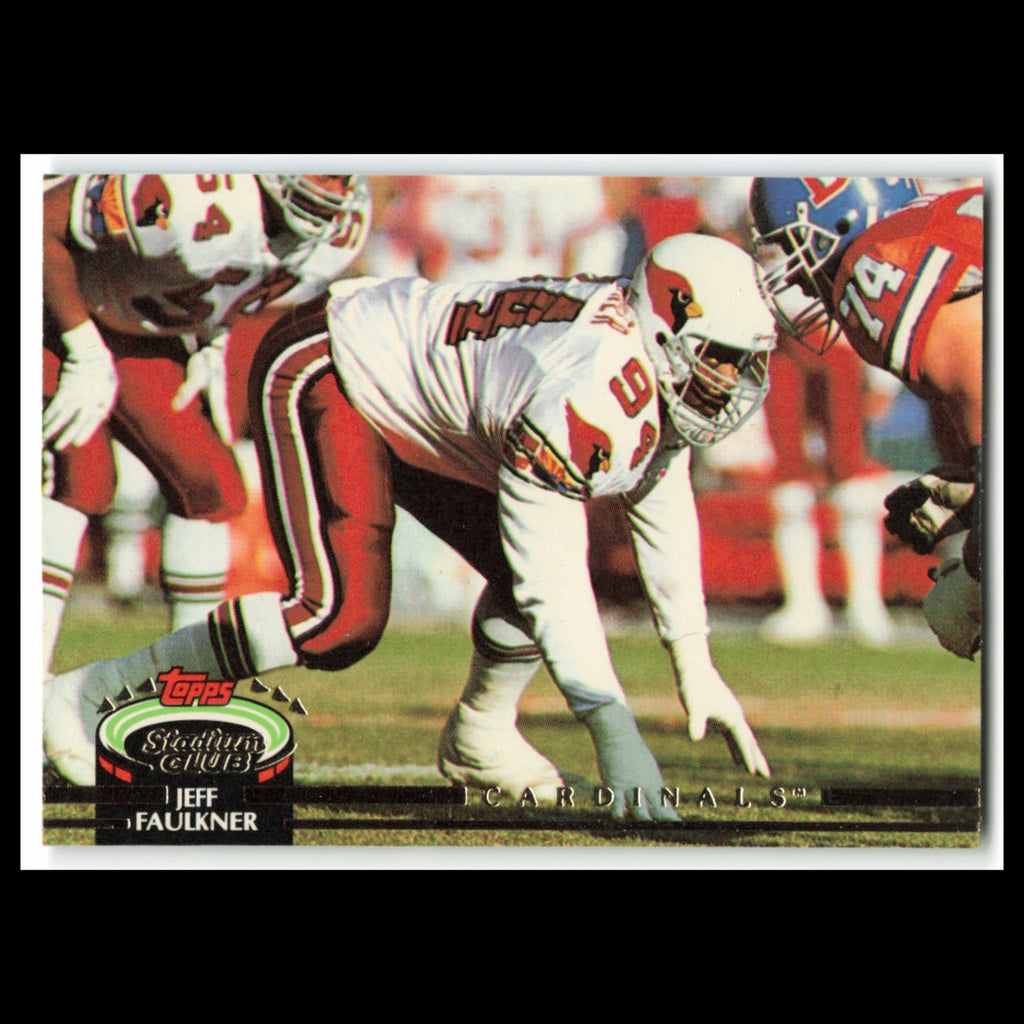 Jeff Faulkner #158 1992 Topps Stadium Club Phoenix Cardinals Football Card NFL