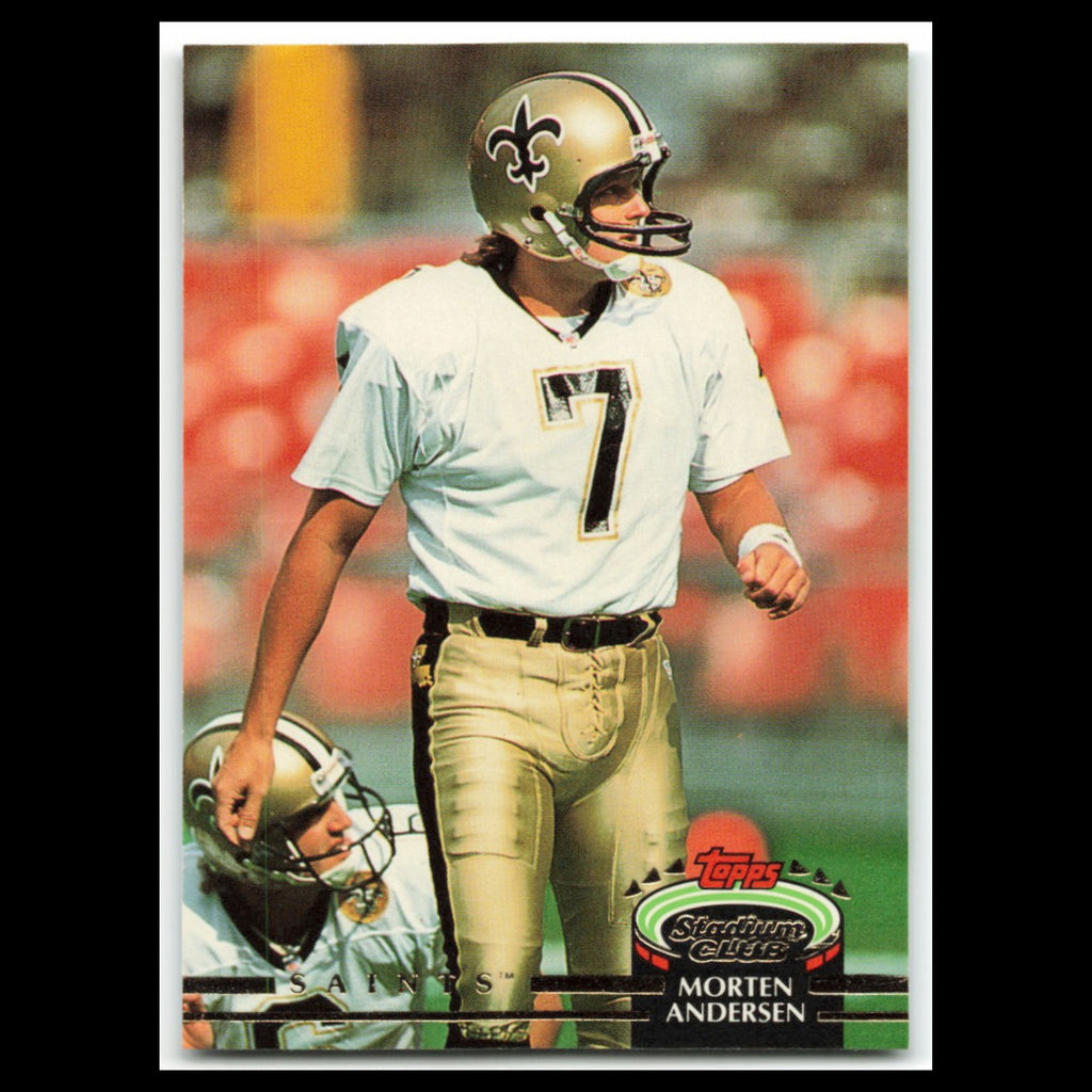 Morten Andersen #495 1992 Topps Stadium Club New Orleans Saints Football Card NM