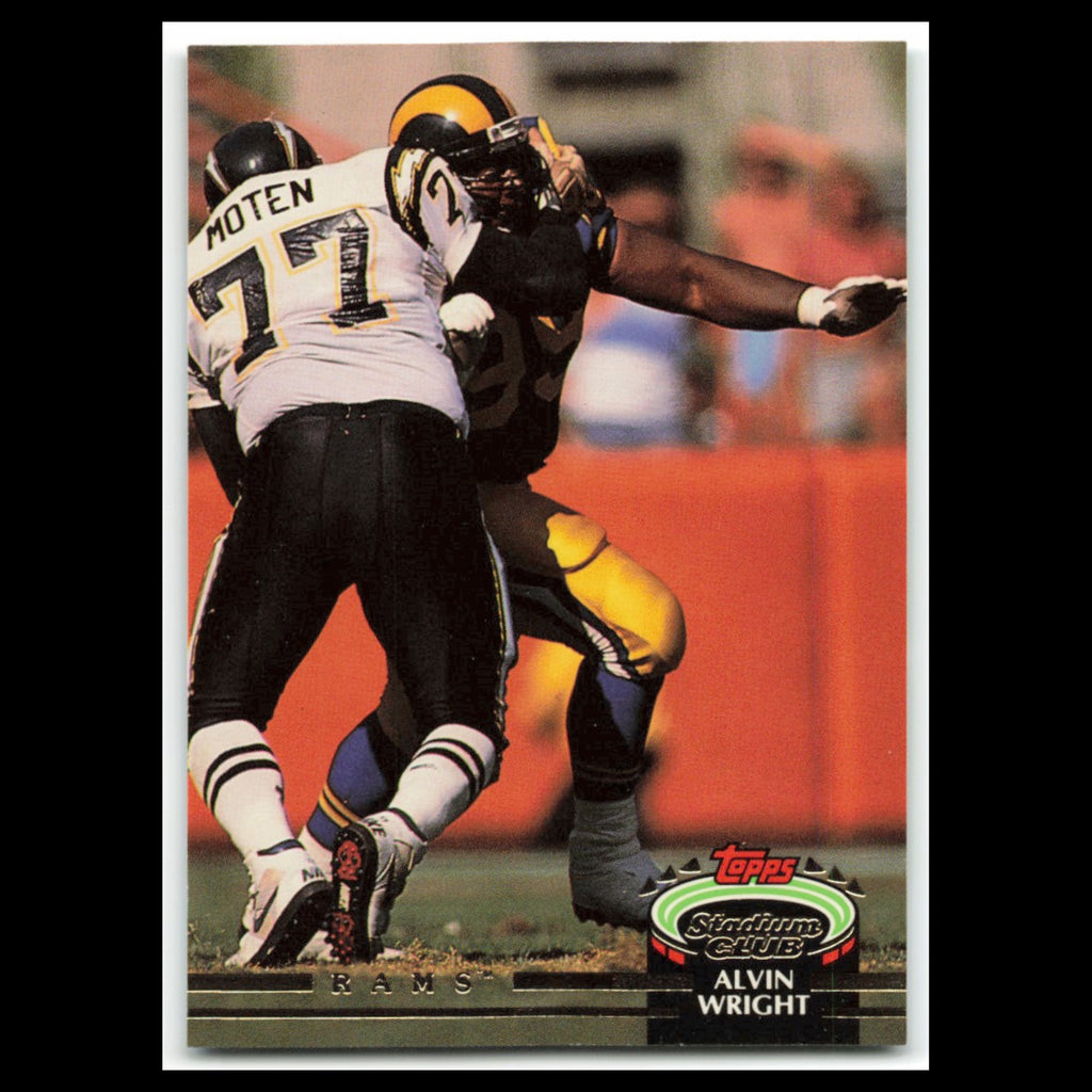 Alvin Wright #461 1992 Topps Stadium Club Los Angeles Rams Football Card NFL NM