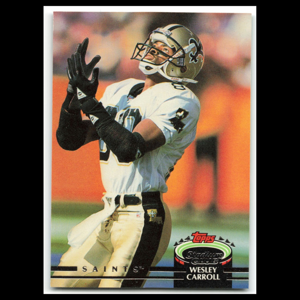 Wesley Carroll #11 1992 Topps Stadium Club New Orleans Saints Football Card NFL
