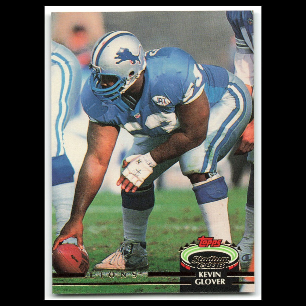 Kevin Glover #3 1992 Topps Stadium Club Detroit Lions Football Card NFL NM