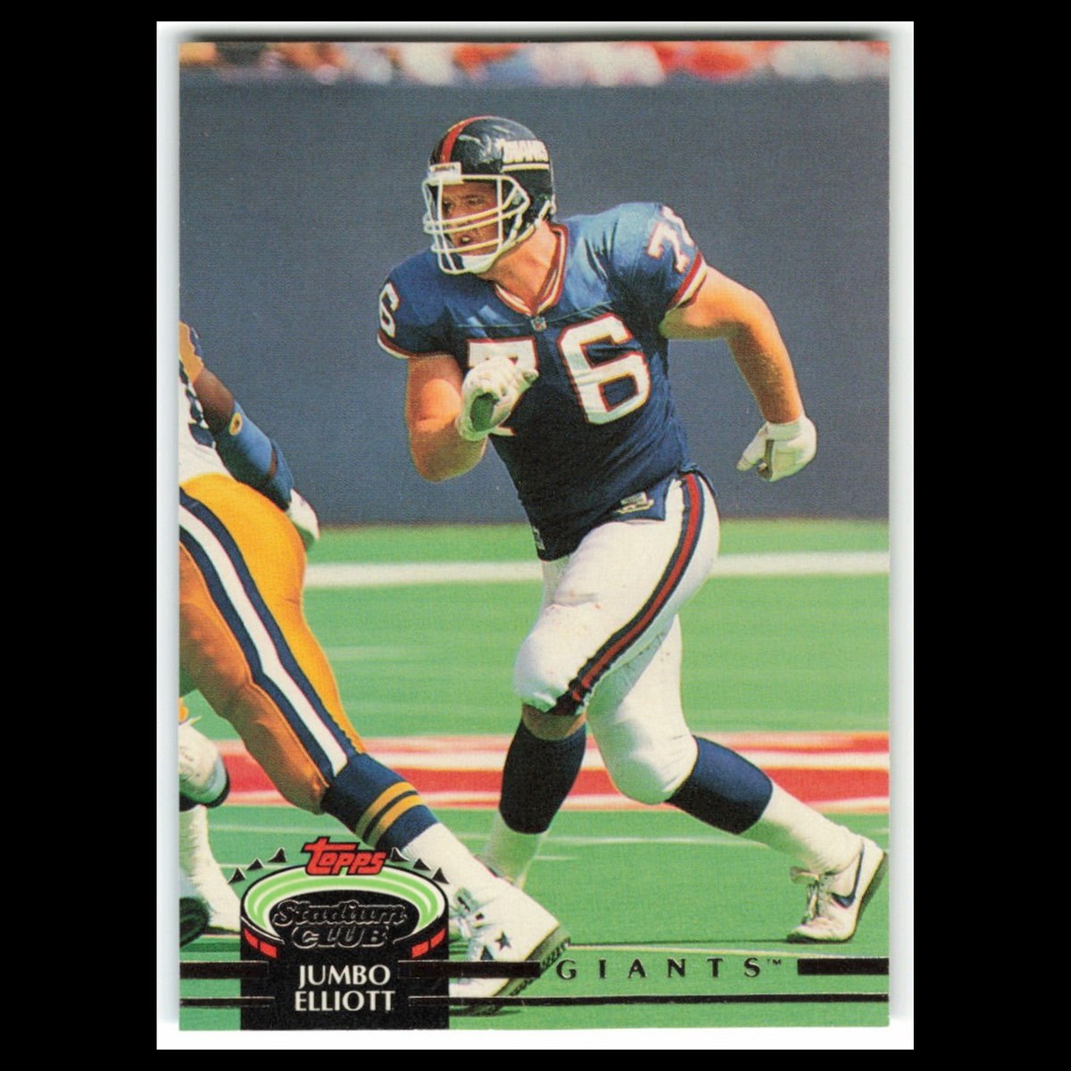 Jumbo Elliott #128 1992 Topps Stadium Club New York Giants Football Card NFL NM