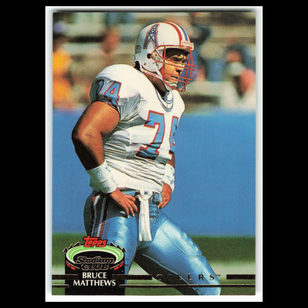 Bruce Matthews #218 1992 Topps Stadium Club Houston Oilers Football Card NFL NM