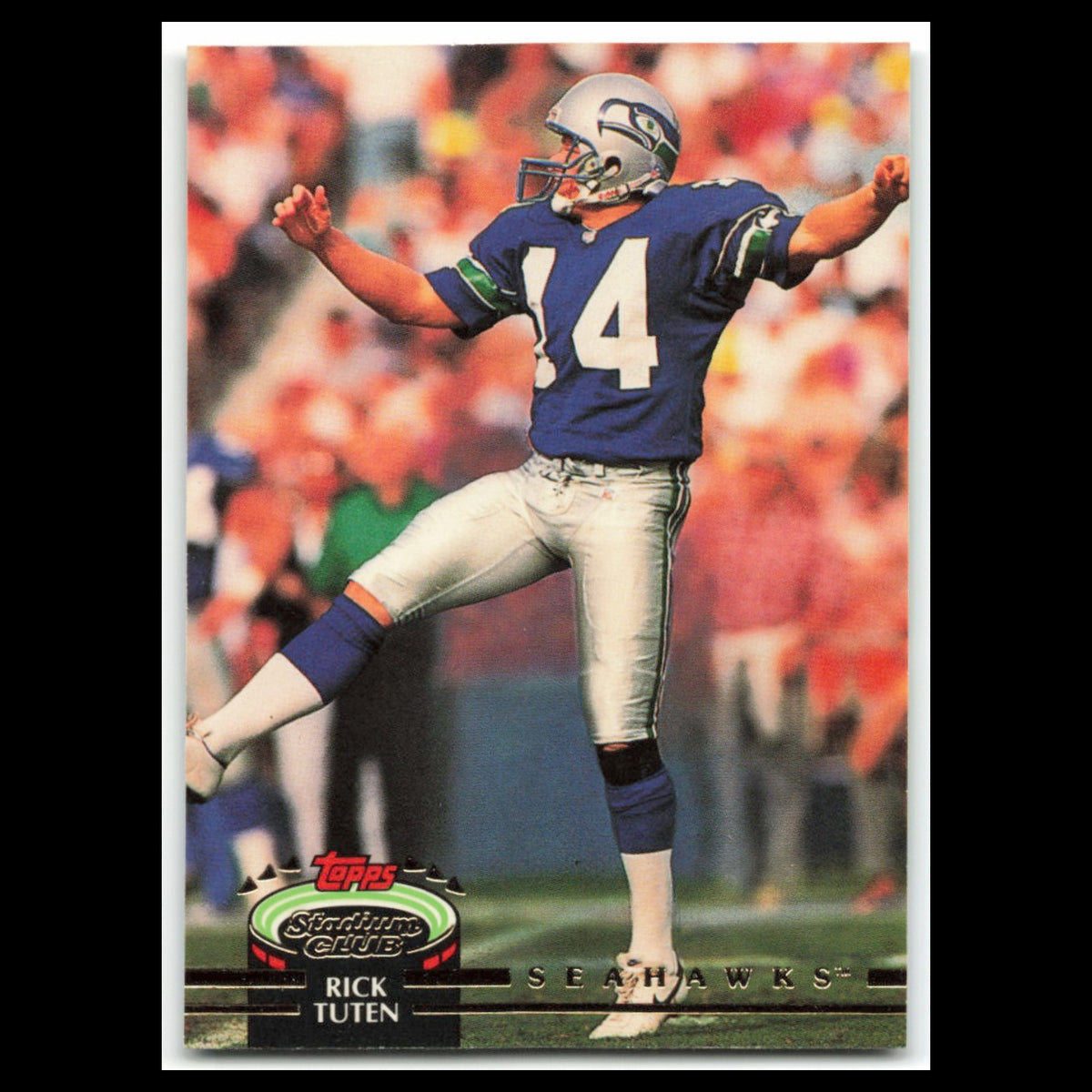 Rick Tuten #404 1992 Topps Stadium Club Seattle Seahawks Football Card NFL NM