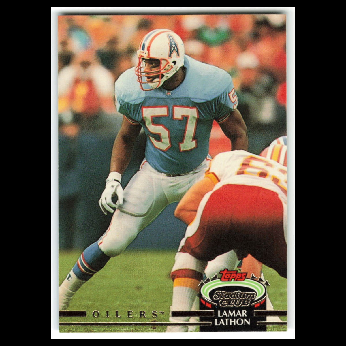 Lamar Lathon #75 1992 Topps Stadium Club Houston Oilers Football Card NFL NM