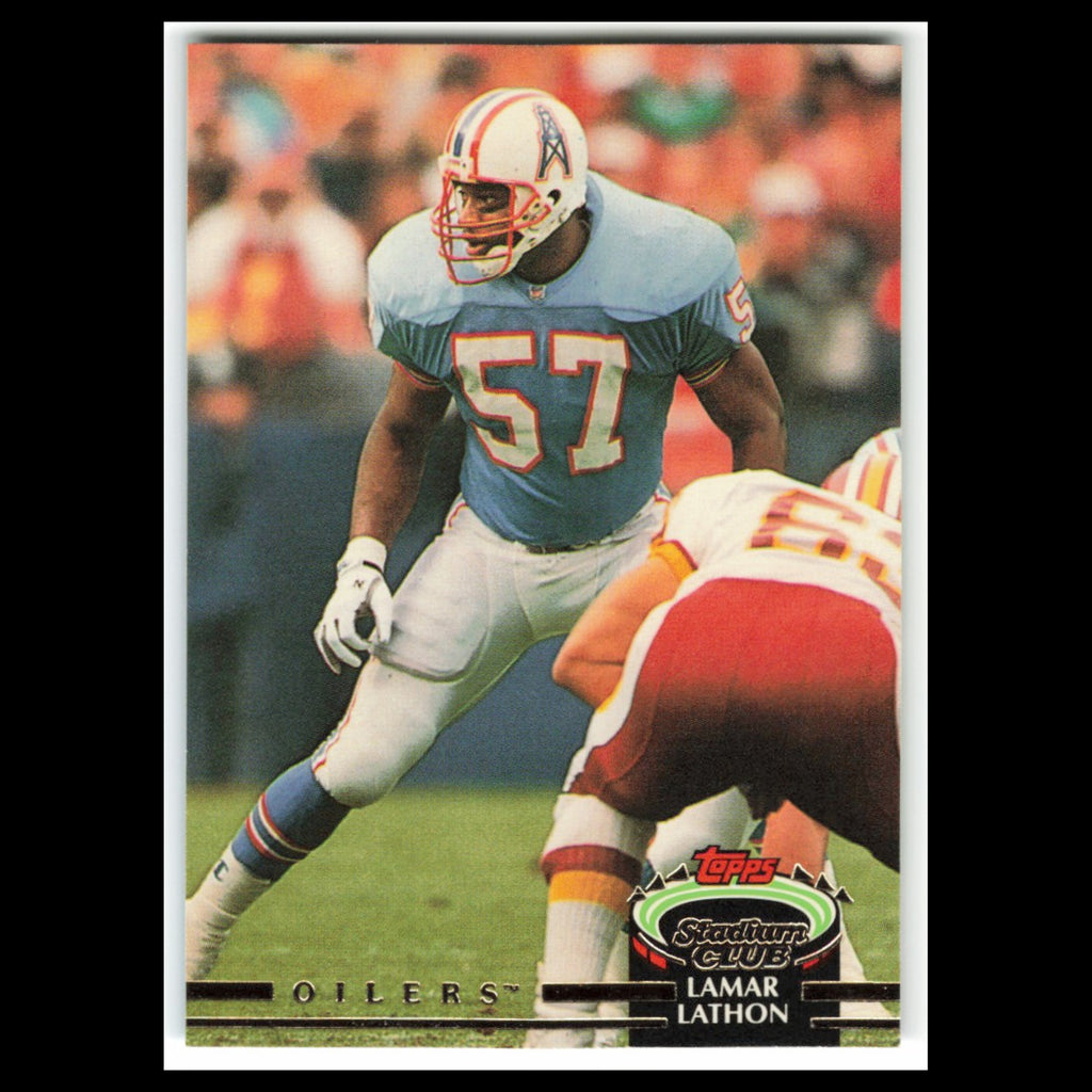 Lamar Lathon #75 1992 Topps Stadium Club Houston Oilers Football Card NFL NM