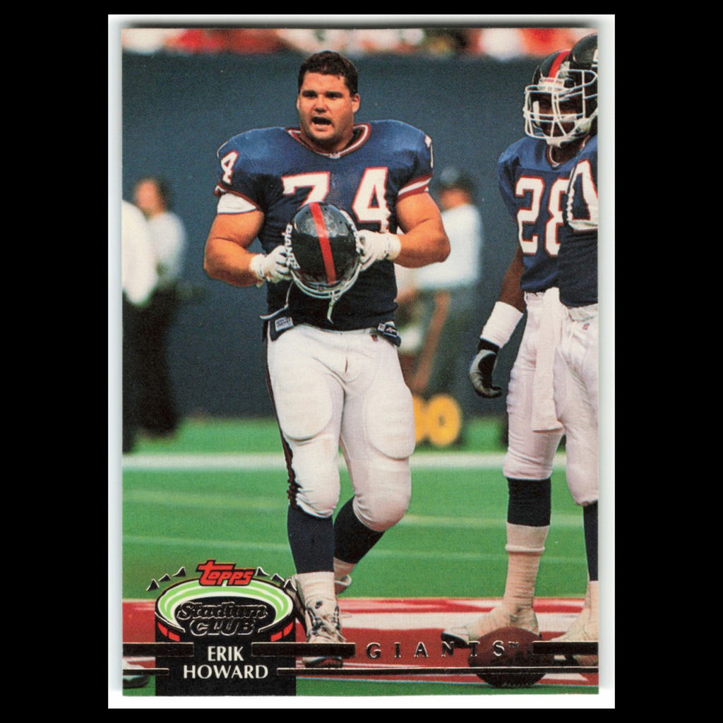 Erik Howard #74 1992 Topps Stadium Club New York Giants Football Card NFL NM