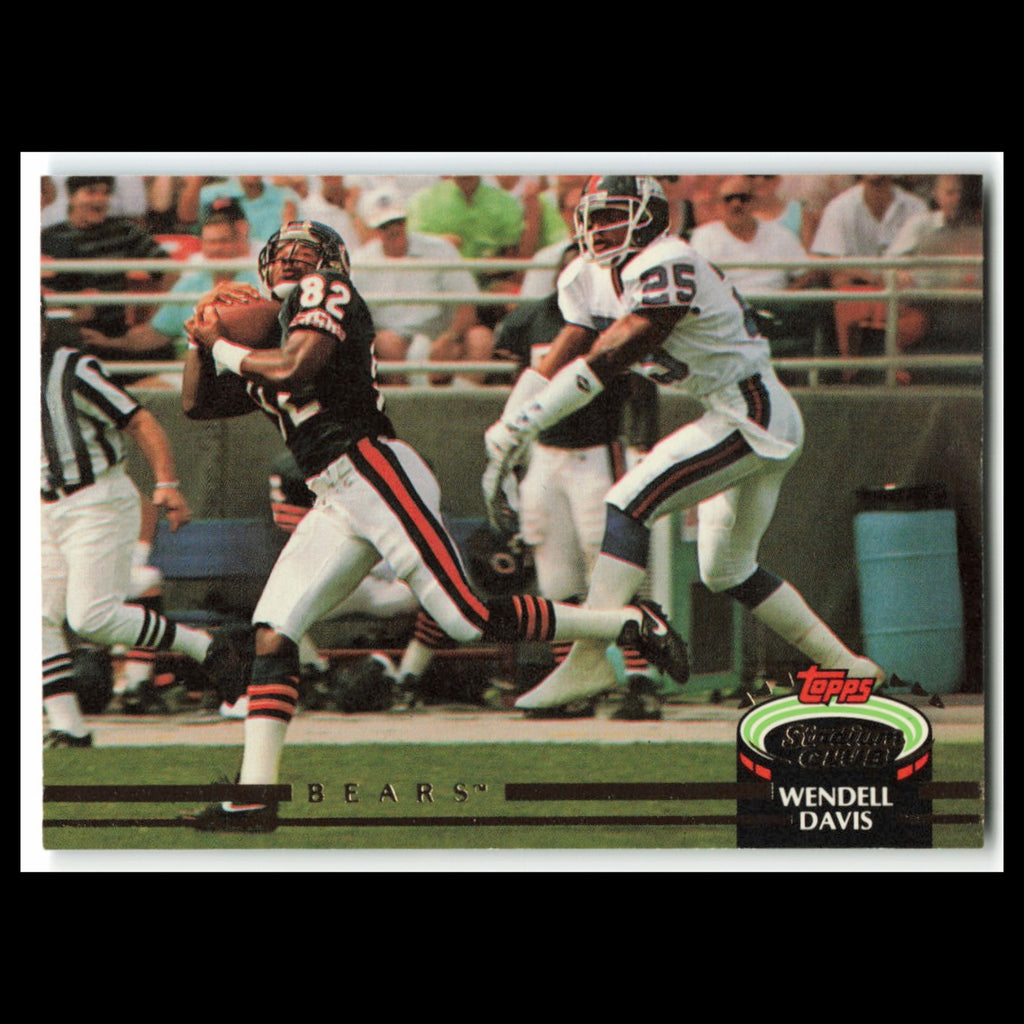Wendell Davis #145 1992 Topps Stadium Club Chicago Bears Football Card NFL NM