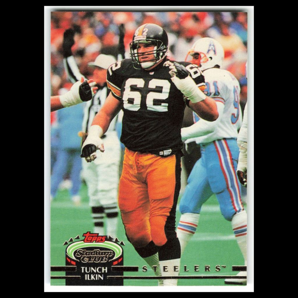 Tunch Ilkin #142 1992 Topps Stadium Club Pittsburgh Steelers Football Card NFL