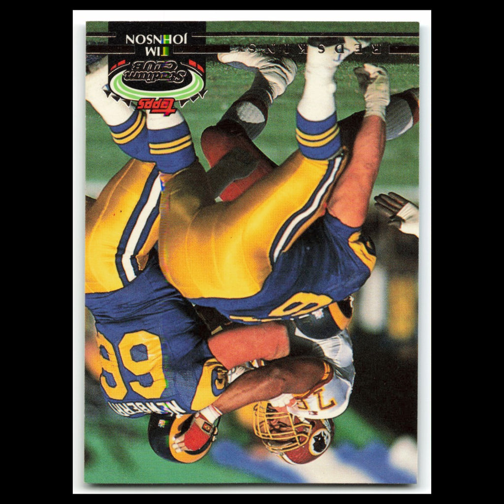 Tim Johnson #138 1992 Topps Stadium Club Washington Redskins Football Card NFL