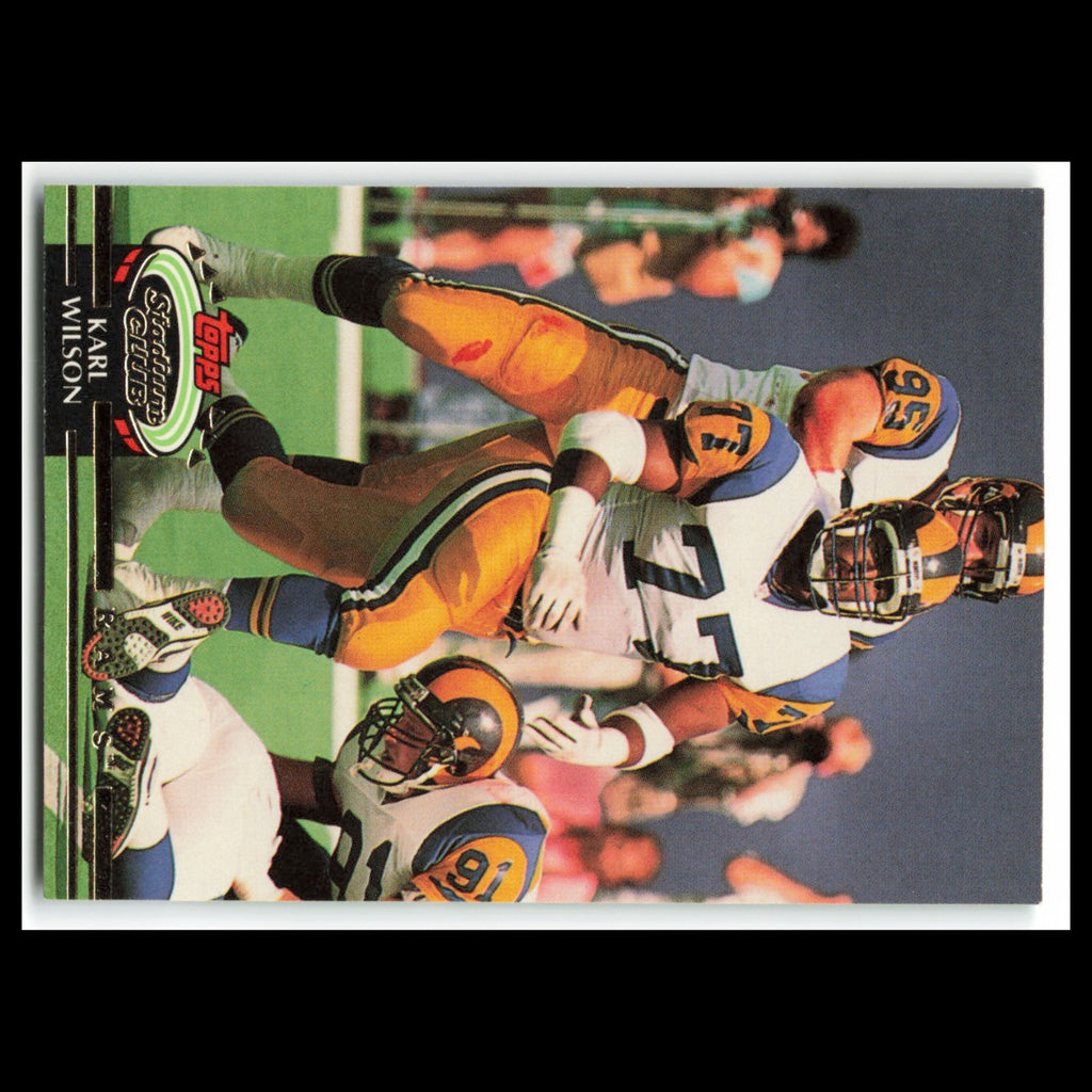 Karl Wilson #521 1992 Topps Stadium Club Los Angeles Rams Football Card NFL NM
