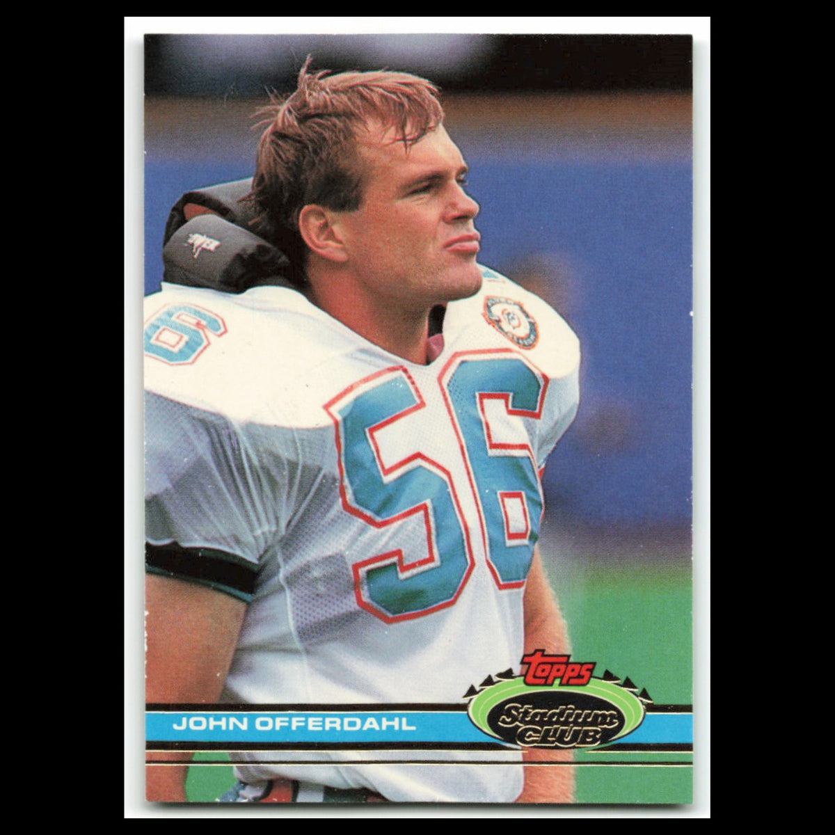 John Offerdahl #450 1991 Topps Stadium Club Miami Dolphins Football Card NFL NM
