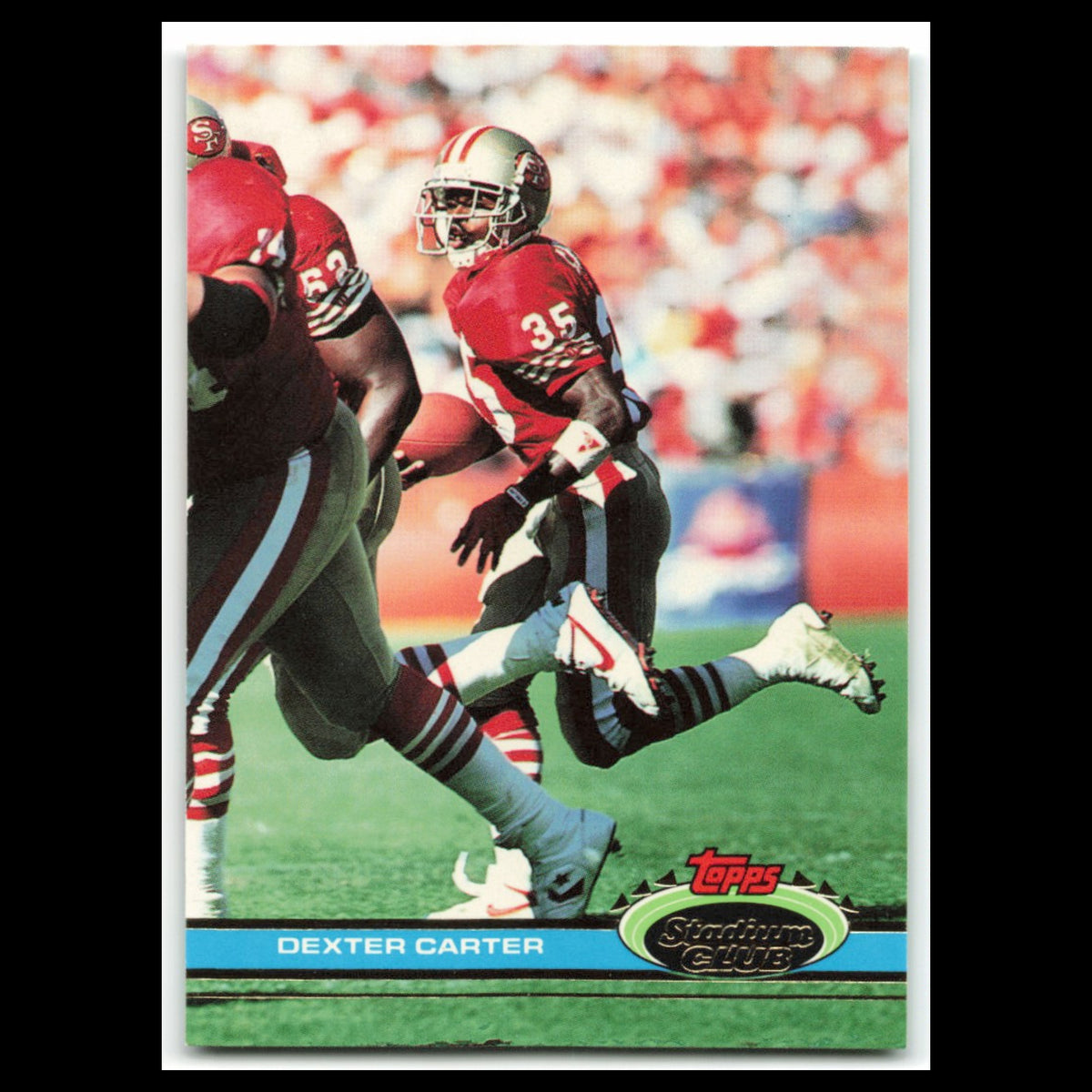Dexter Carter #467 1991 Topps Stadium Club San Francisco 49ers Football Card NFL