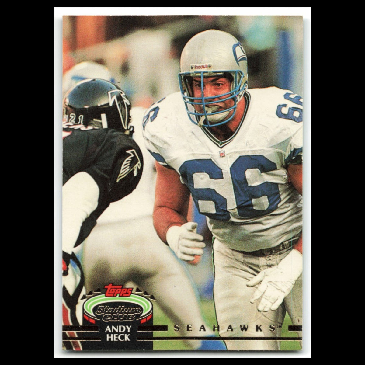 Andy Heck #154 1992 Topps Stadium Club Seattle Seahawks Football Card NFL NM