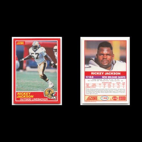 Rickey Jackson #136 1989 Score New Orleans Saints Football Card NFL NM