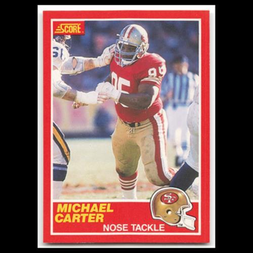 Michael Carter #123 1989 Score San Francisco 49ers Football Card NFL NM