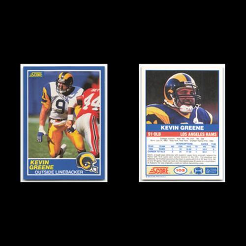Kevin Greene #103 1989 Score Los Angeles Rams Football Card NFL NM