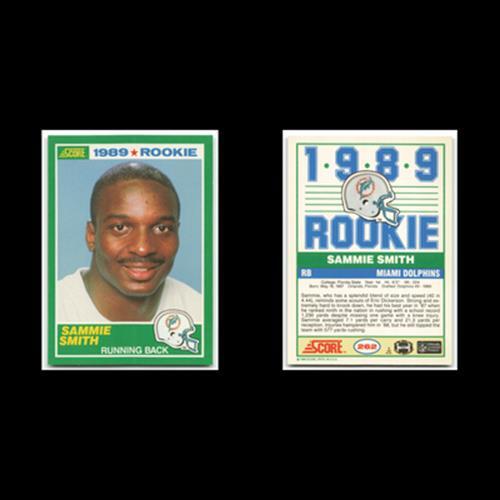 Sammie Smith Rookie #262 1989 Score Miami Dolphins Football Card NFL NM