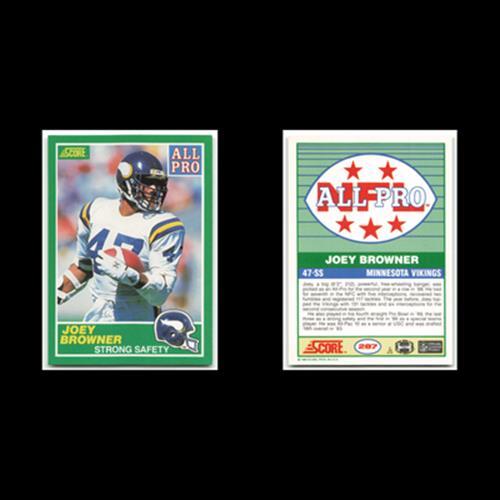Joey Browner #287 1989 Score Minnesota Vikings Football Card NFL NM