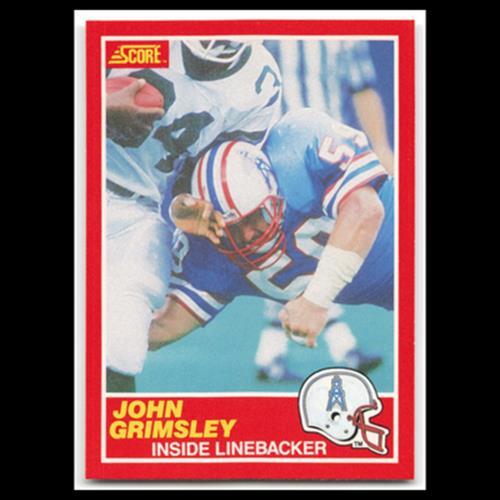 John Grimsley #182 1989 Score Houston Oilers Football Card NFL NM