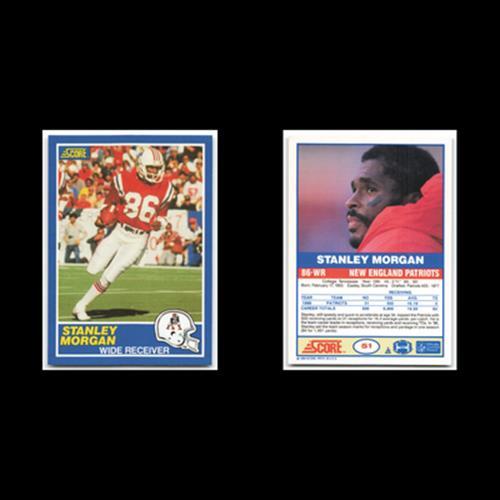 Stanley Morgan #51 1989 Score New England Patriots Football Card NFL NM