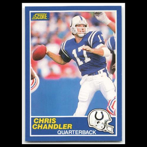 Chris Chandler Rookie #27 1989 Score Indianapolis Colts Football Card NFL NM