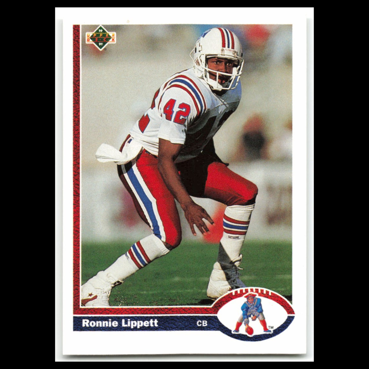 Ronnie Lippett #410 1991 Upper Deck New England Patriots Football Card NFL NM
