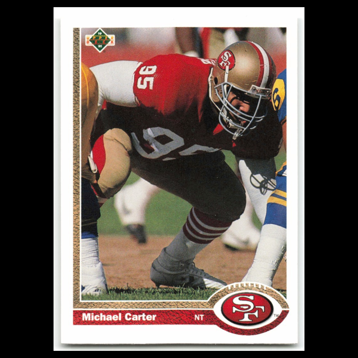 Michael Carter #407 1991 Upper Deck San Francisco 49ers Football Card NFL NM
