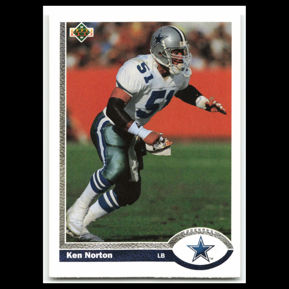Ken Norton #387 1991 Upper Deck Dallas Cowboys Football Card NFL NM