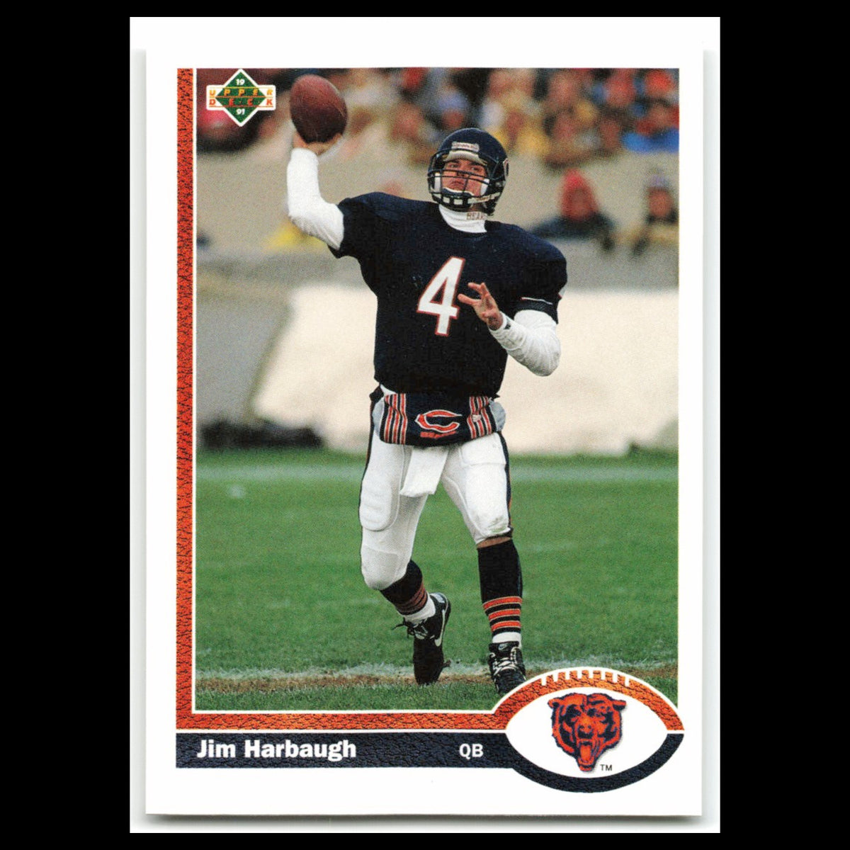 Jim Harbaugh #322 1991 Upper Deck Chicago Bears Football Card NFL NM
