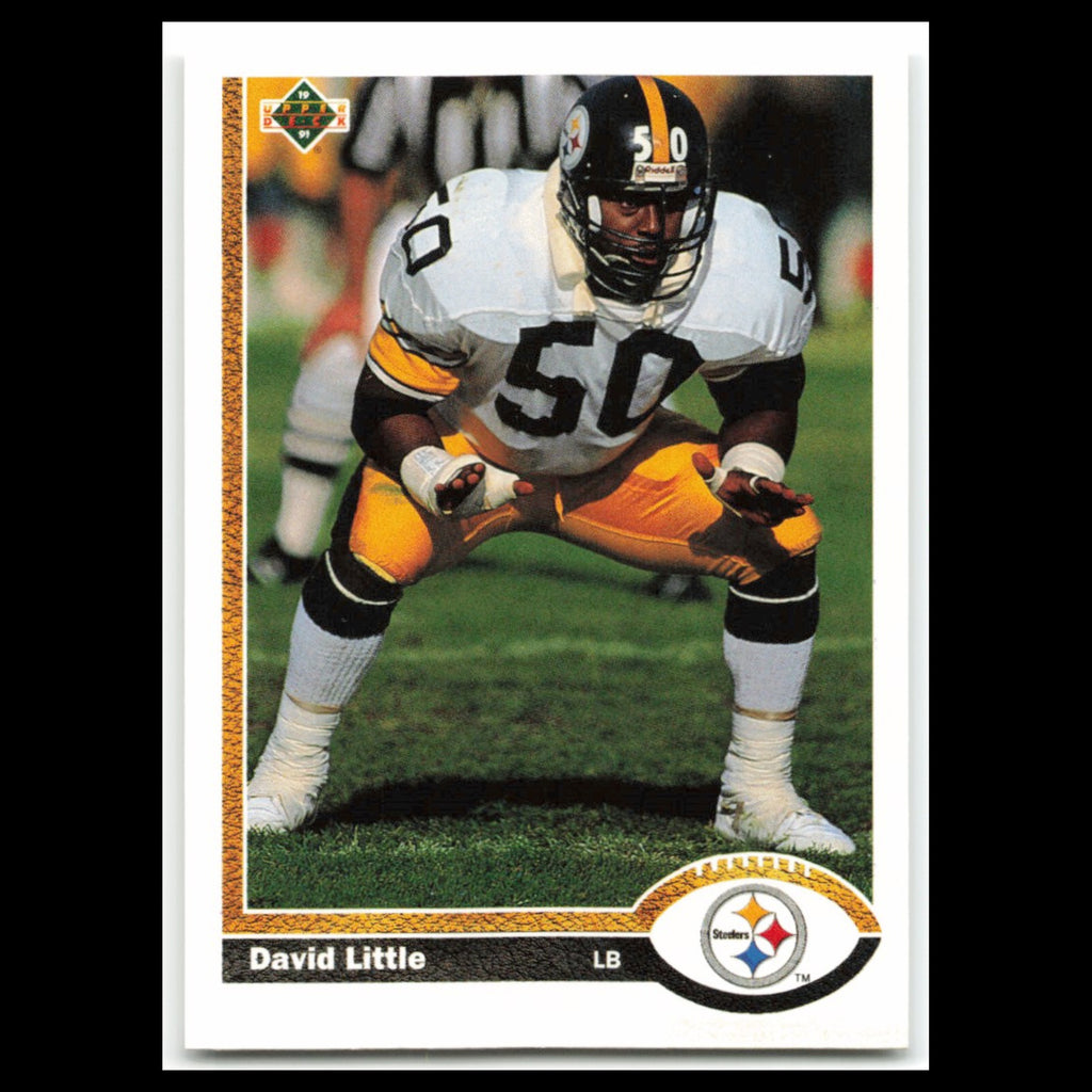 David Little #302 1991 Upper Deck Pittsburgh Steelers Football Card NFL NM